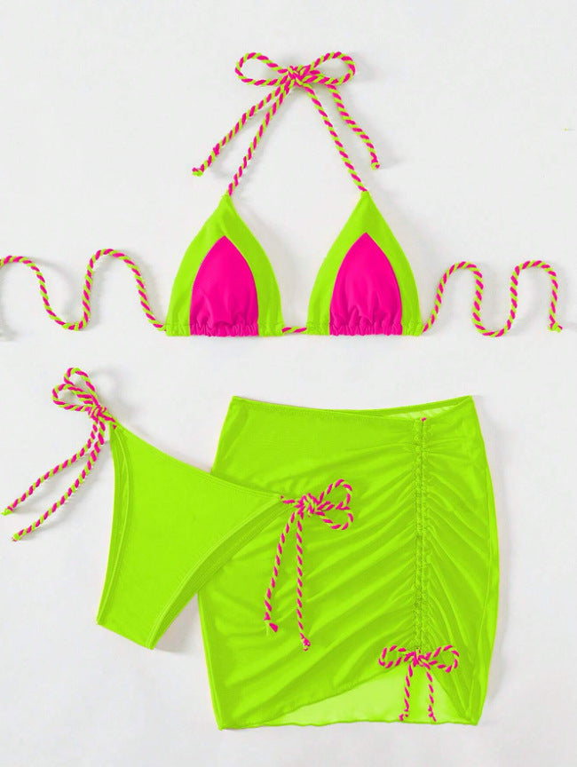 3 Piece Bikini Swimsuit Women's Split Swimsuit Bikini