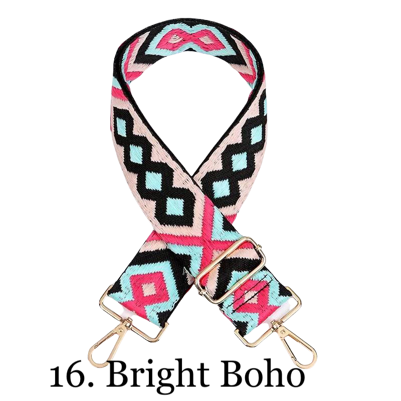 The James | Clear with Black Trim Sling Bag - Pick Your Strap 16. Bright Boho