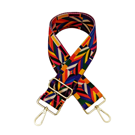 Multicolor Bag Strap - Gold Hardware