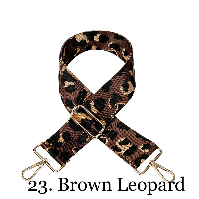 Vegan Suede Crossbody Bag (Yellow) - Pick Your Strap 23. Brown Leopard