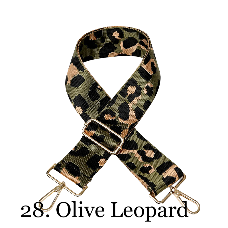 The Atlas | Zippered Sling Bag (Camel) - Pick Your Strap 28. Olive Leopard