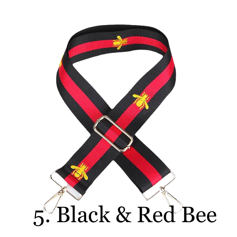 The James | Clear with Gray Trim Sling Bag - Pick Your Strap 5. Black & Red Bee