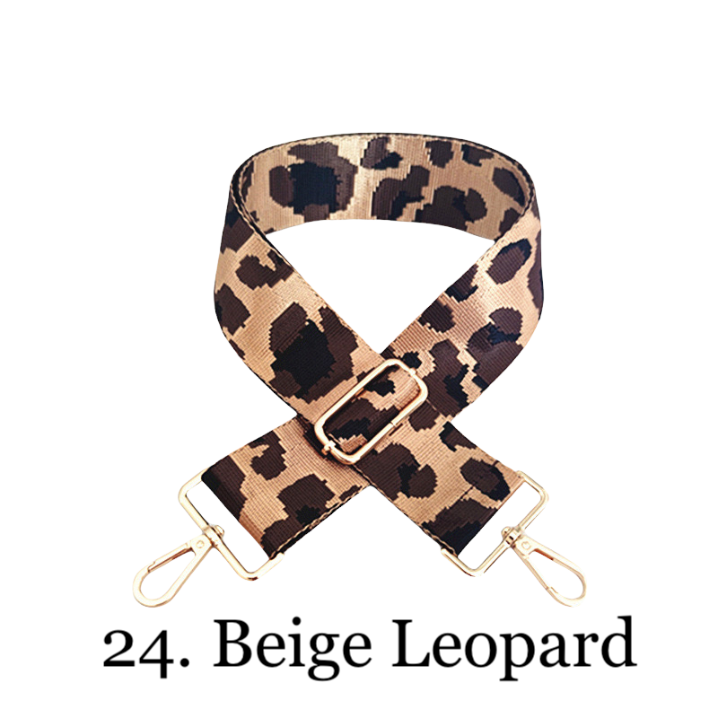 The James | Clear with Brown Trim Sling Bag - Pick Your Strap 24. Beige Leopard