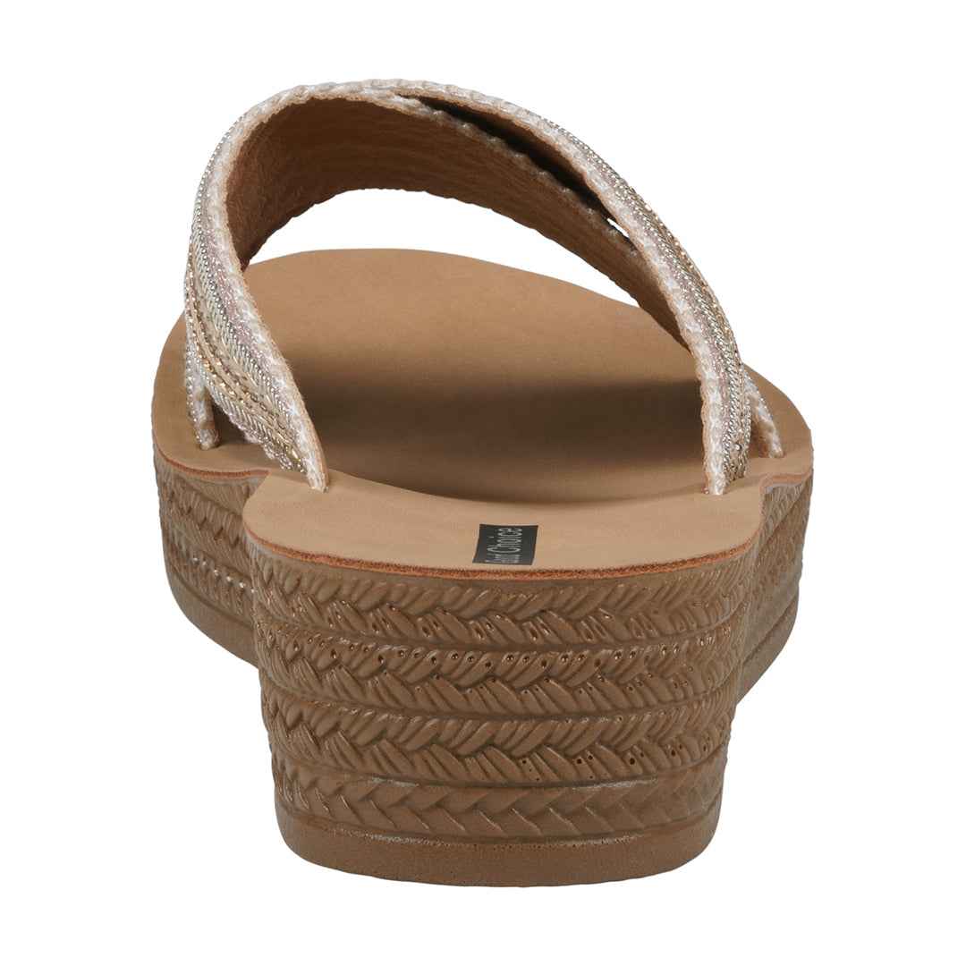 Women's Robyn Gold Embellished Cross Strap Sandals