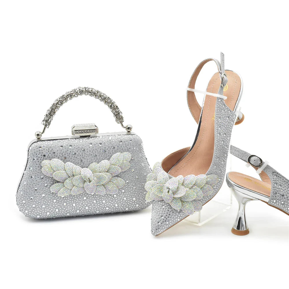 Lastest Italian Ladies Shoes with Matching Bag Set HAC1-9