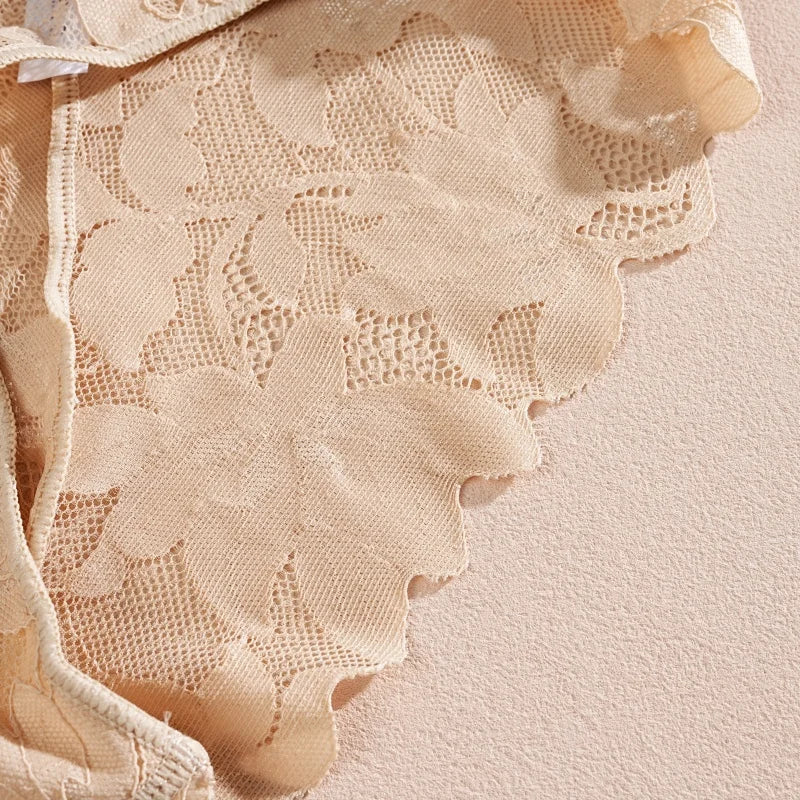 Sexy Floral Lace Underwire Bras Panties Sets Hollow Out See-Through Romantic Lingerie Underwear Sexy Women Panties S-XL