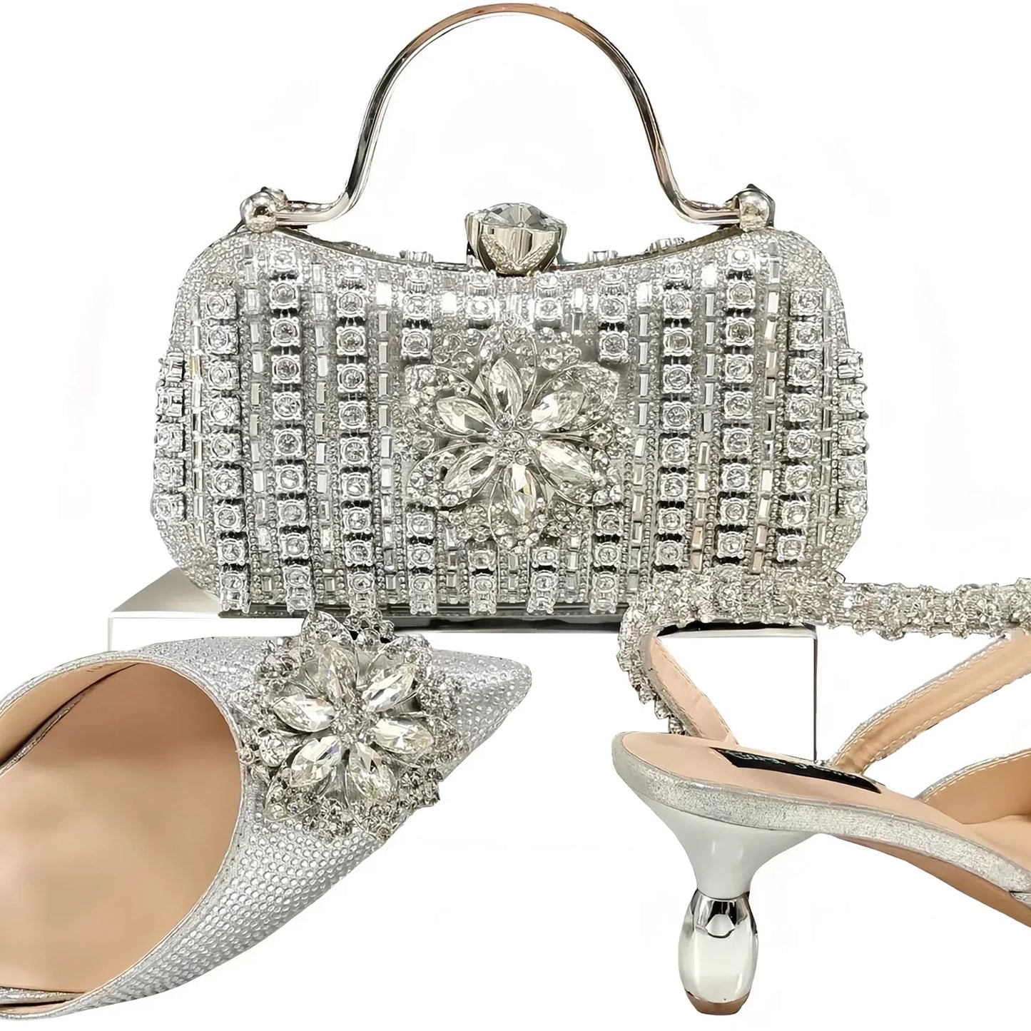 Lastest Italian Ladies Shoes with Matching Bag Set HKK1-6