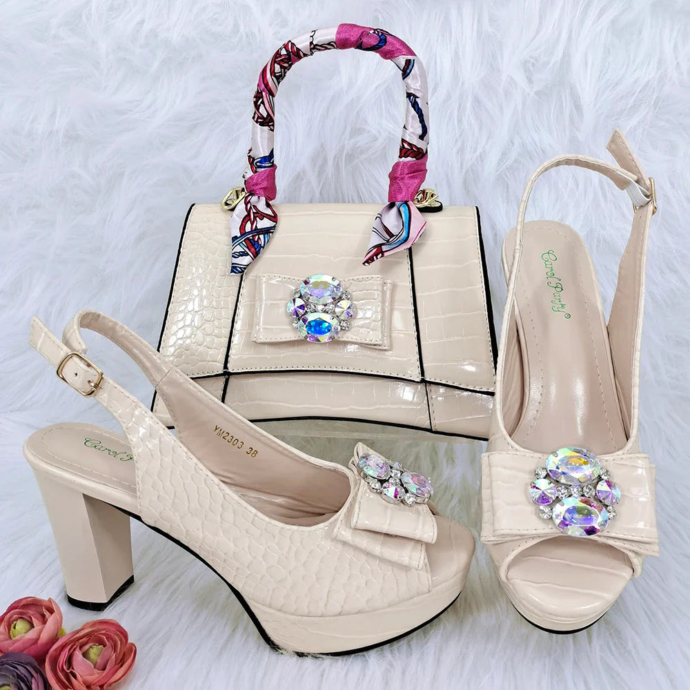New Arrival Shoes and Bag Set African Sets HFG1-29