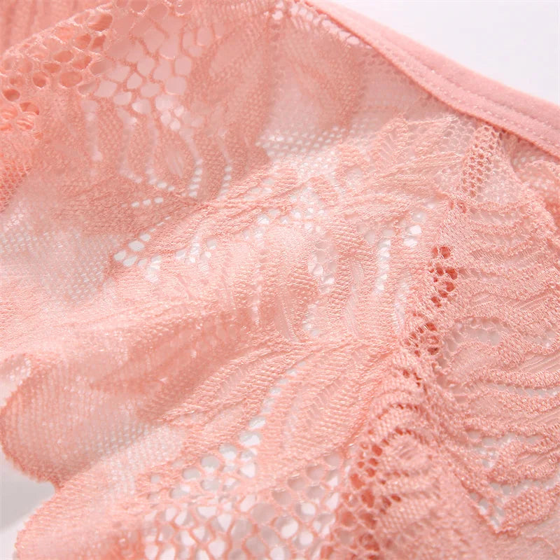 3Pcs/set Lace Thongs Women Sexy Low-Rise G-string Panties S-XL Floral T-Back Underpants Ladies Lace Bikini Underwear Lingerie