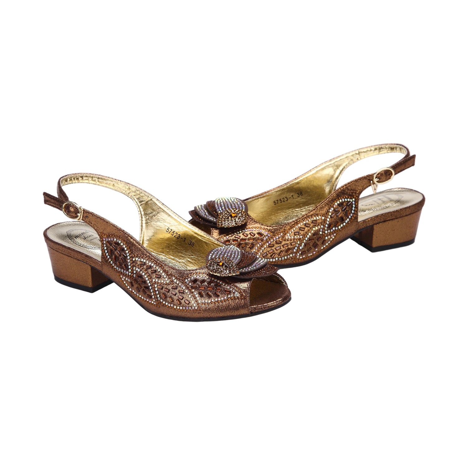 Elegant Low Heels Ladies Shoes And Bag Set