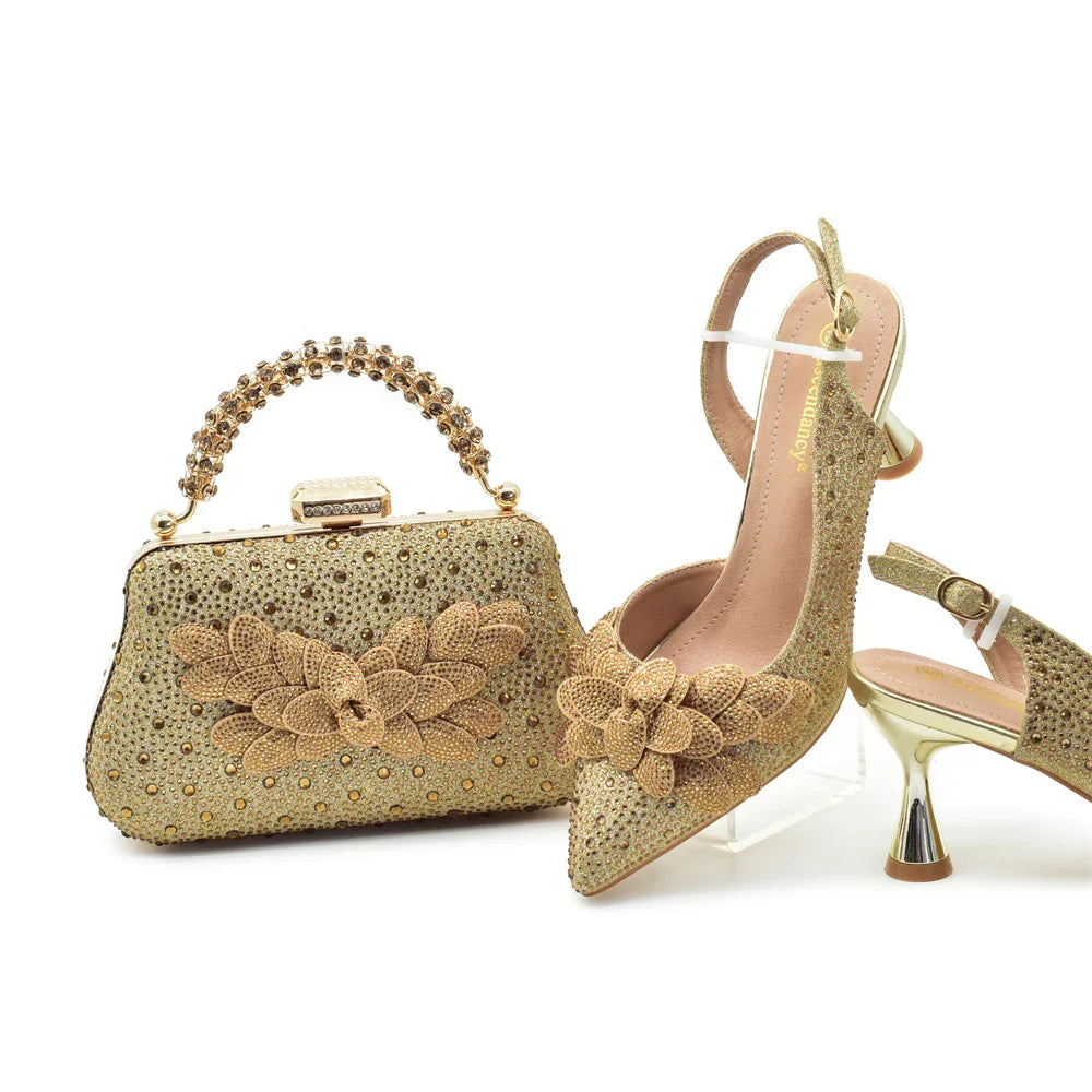 Lastest Italian Ladies Shoes with Matching Bag Set HAC1-9