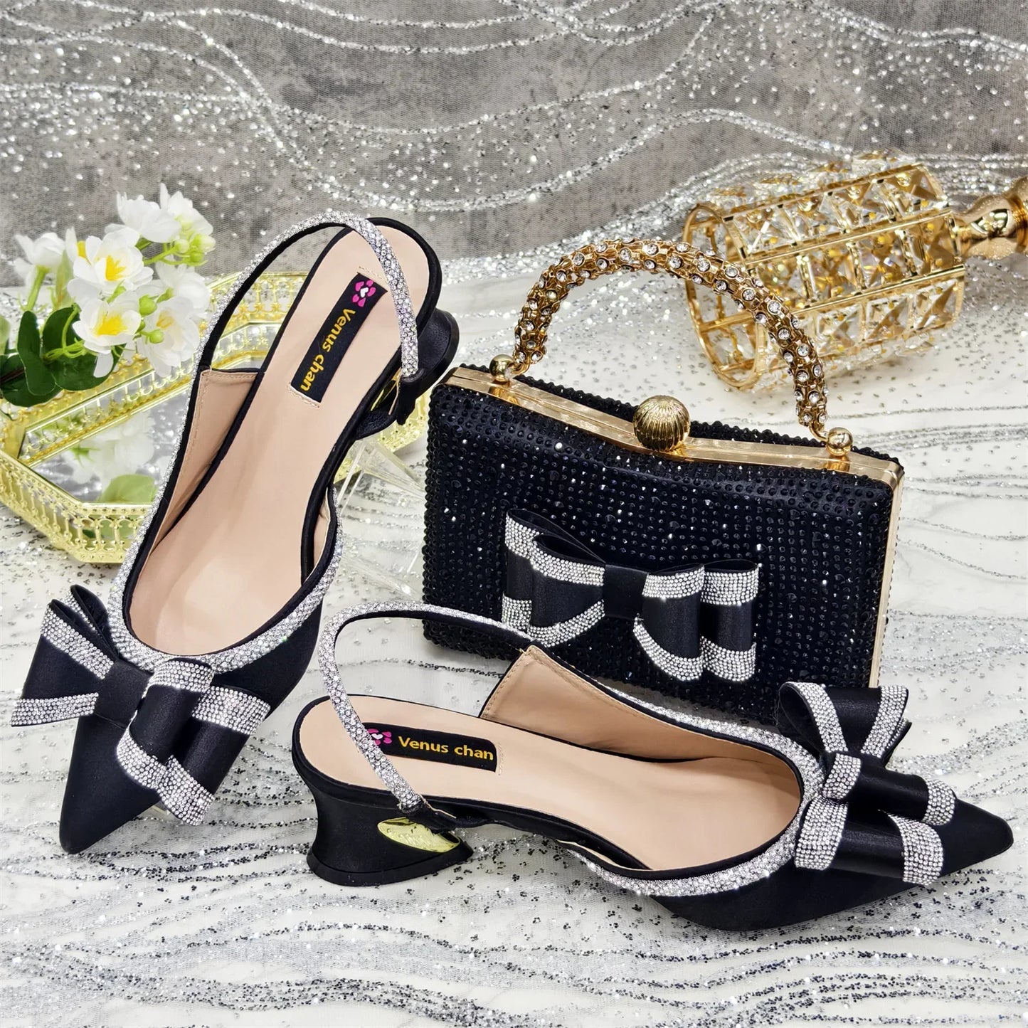 New Shoes And Bag Matching Set For Party Wedding ED126