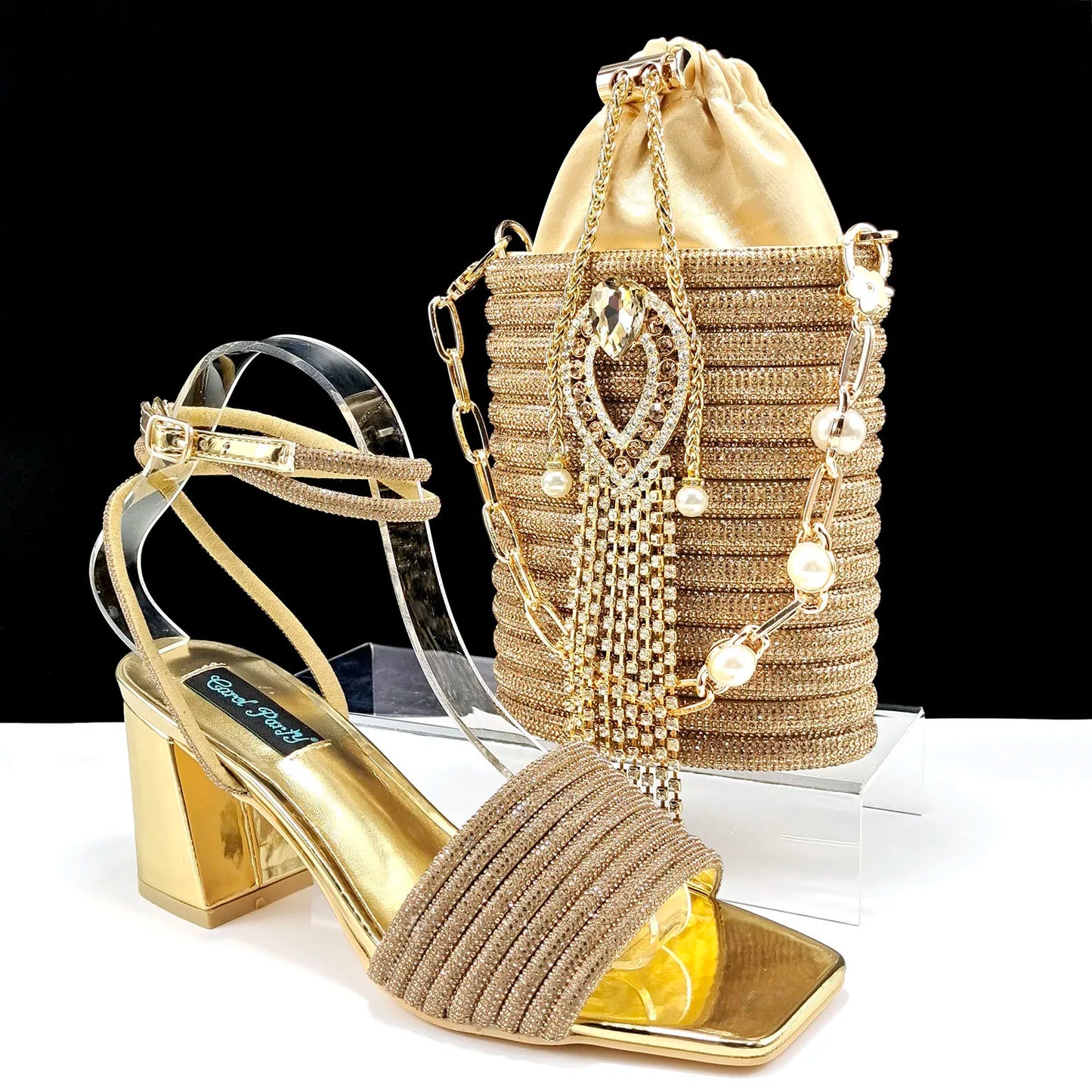 Lastest Italian Ladies Shoes with Matching Bag Set HJJ1-23
