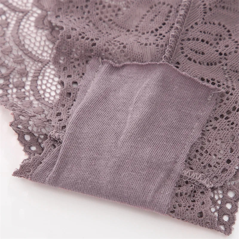 Sexy Lace Panties Women Boyshort Underwear 3Pcs/set Low-Rise Underpants S-XL Ladies Floral Panties Sexy Boyshort Female Lingerie