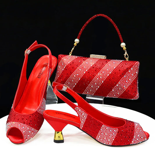 New Arrival Wedding Shoes and Bag Set HTY1-26
