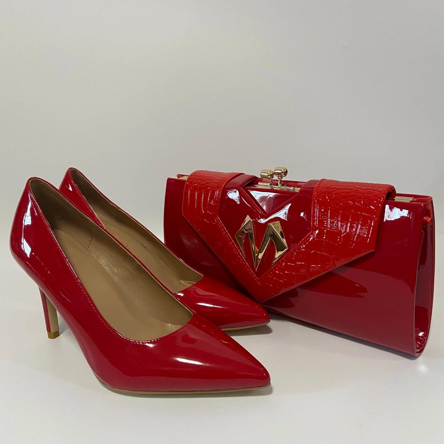 Pretty High Heel Shoes And Bag