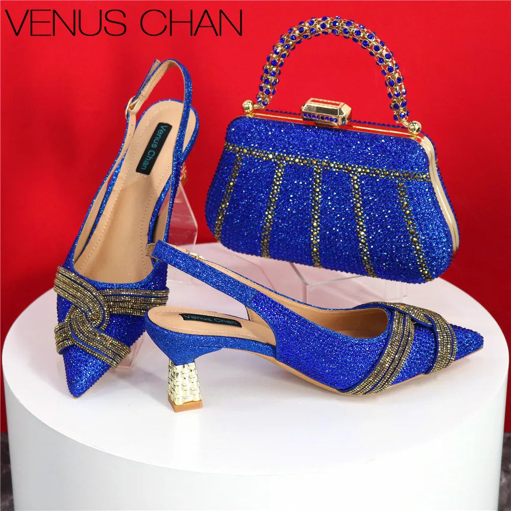 Ladies Italian Design Shoes And Bag Set