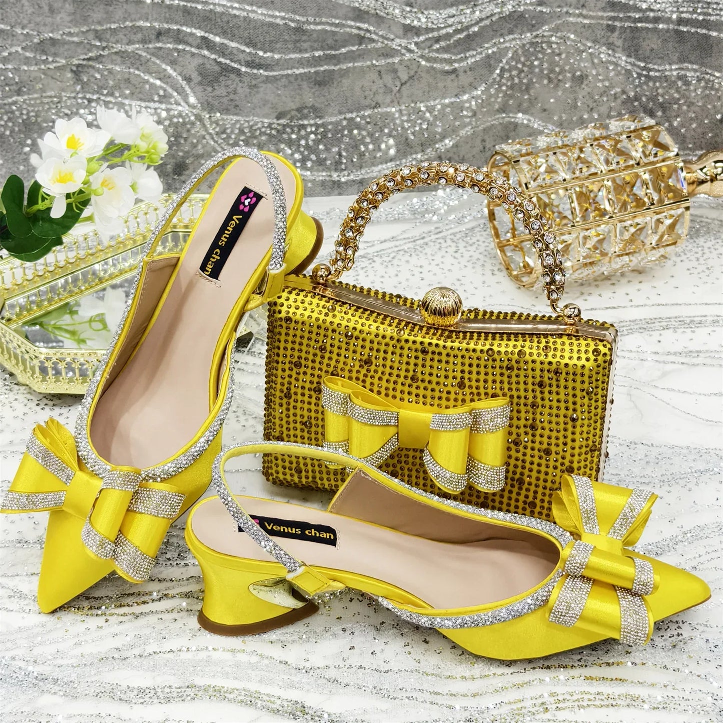 Lastest Italian Ladies Shoes with Matching Bag Set ED114