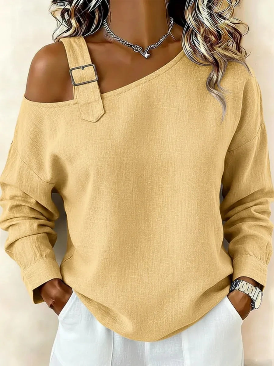 Fashion New Women's Top T Shirt Spring Autumn Elegant Casual White