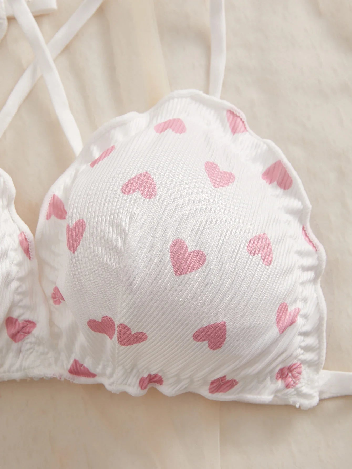 3PCS Cute Women's Underwear Set Crisscross Back Bralette Comfortable No padding Sexy Lingerie Set