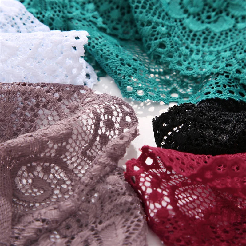 Sexy Lace Panties Women Boyshort Underwear 3Pcs/set Low-Rise Underpants S-XL Ladies Floral Panties Sexy Boyshort Female Lingerie