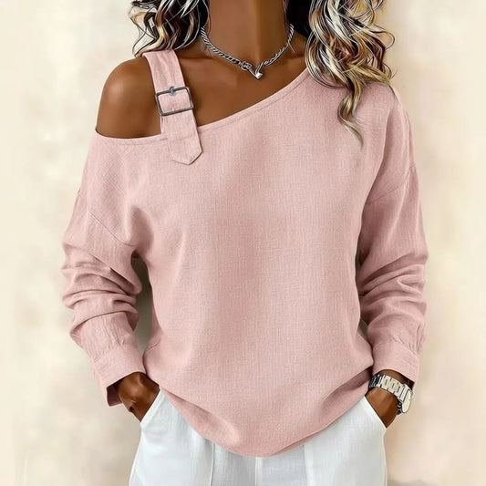 Fashion New Women's Top T Shirt Spring Autumn Elegant Casual White