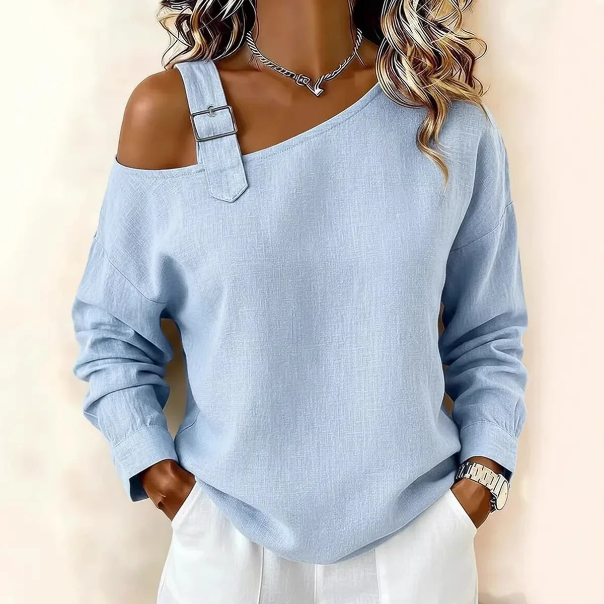 Fashion New Women's Top T Shirt Spring Autumn Elegant Casual White