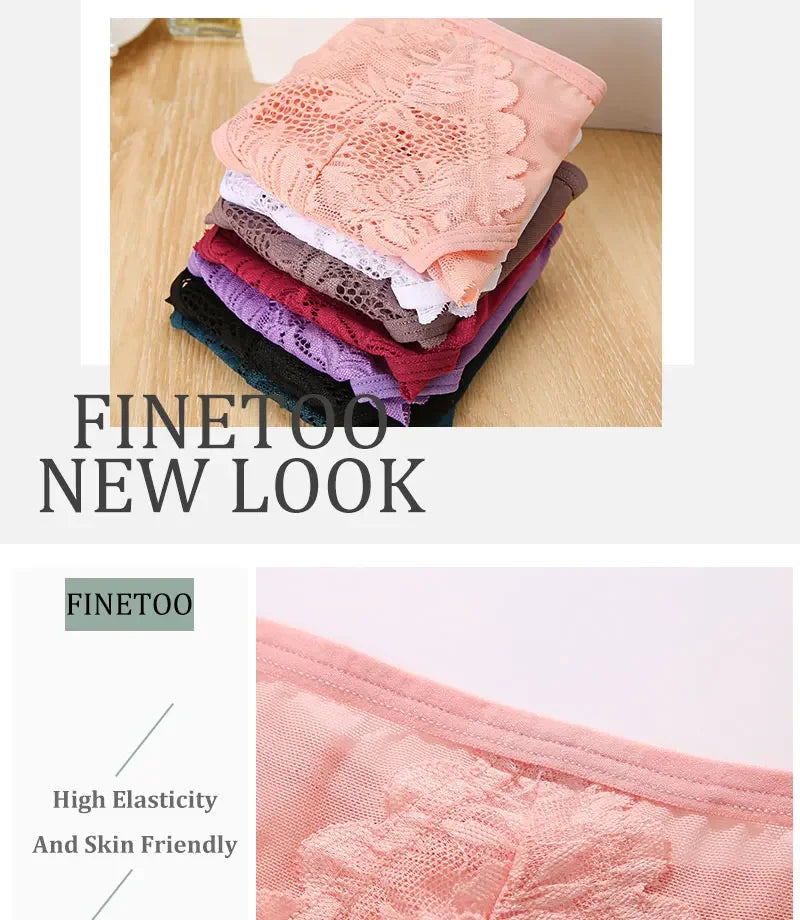 5PCs/Set Sexy Lace Thongs for Women Solid G-String Panties Floral Perspective Underwear Female Soft Breathable Women Lingerie