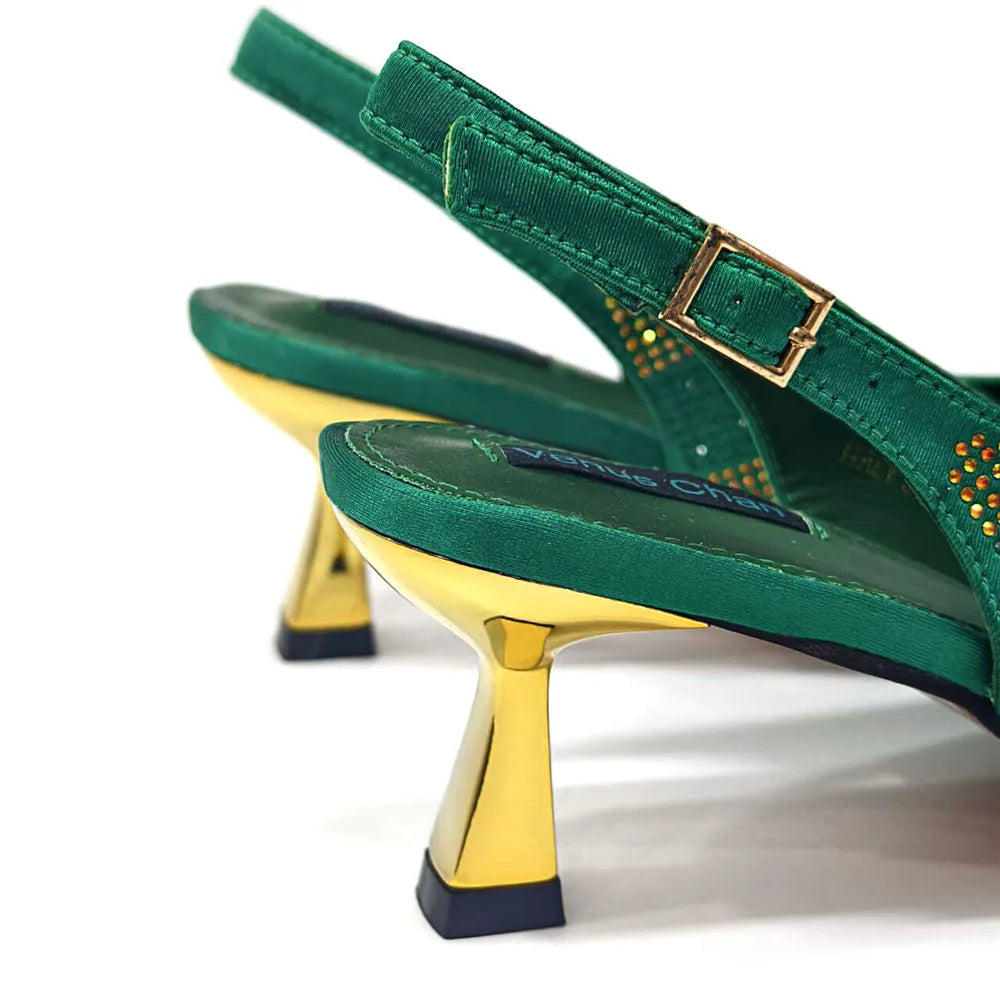 2025 Italian Design Rhinestone Luxury Shoe & Bag Set