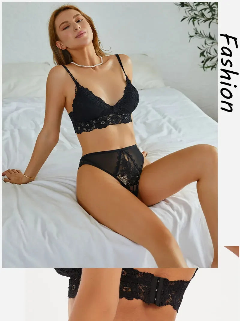 5PCs/Set Sexy Lace Thongs for Women Solid G-String Panties Floral Perspective Underwear Female Soft Breathable Women Lingerie