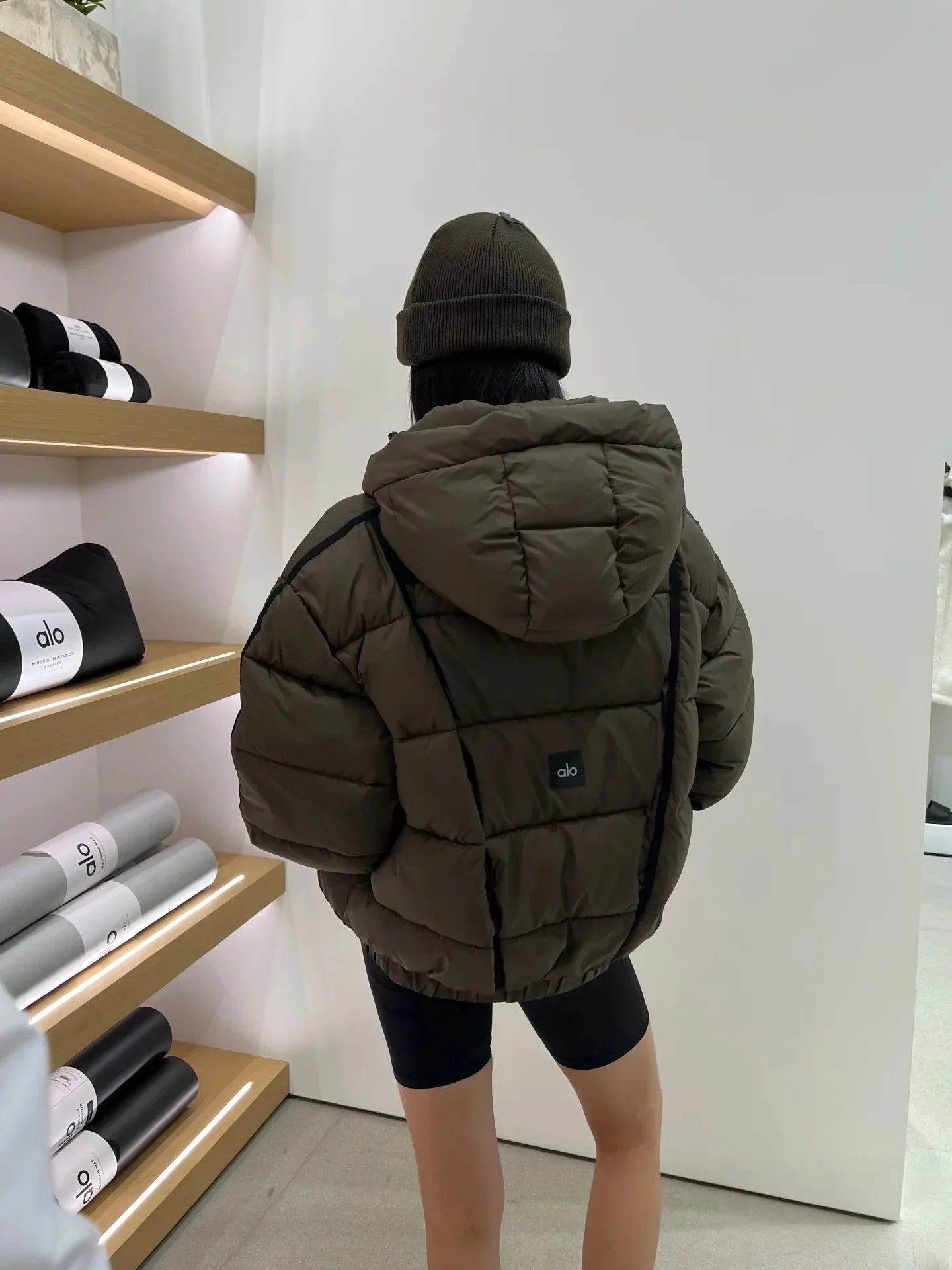 White Winter Jacket for Women – Hooded Thick Warm Padded Coat