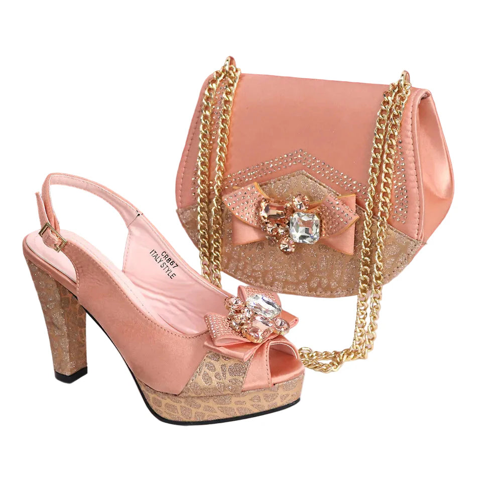 New Fashion Evening Shoes and Bag Italian Design