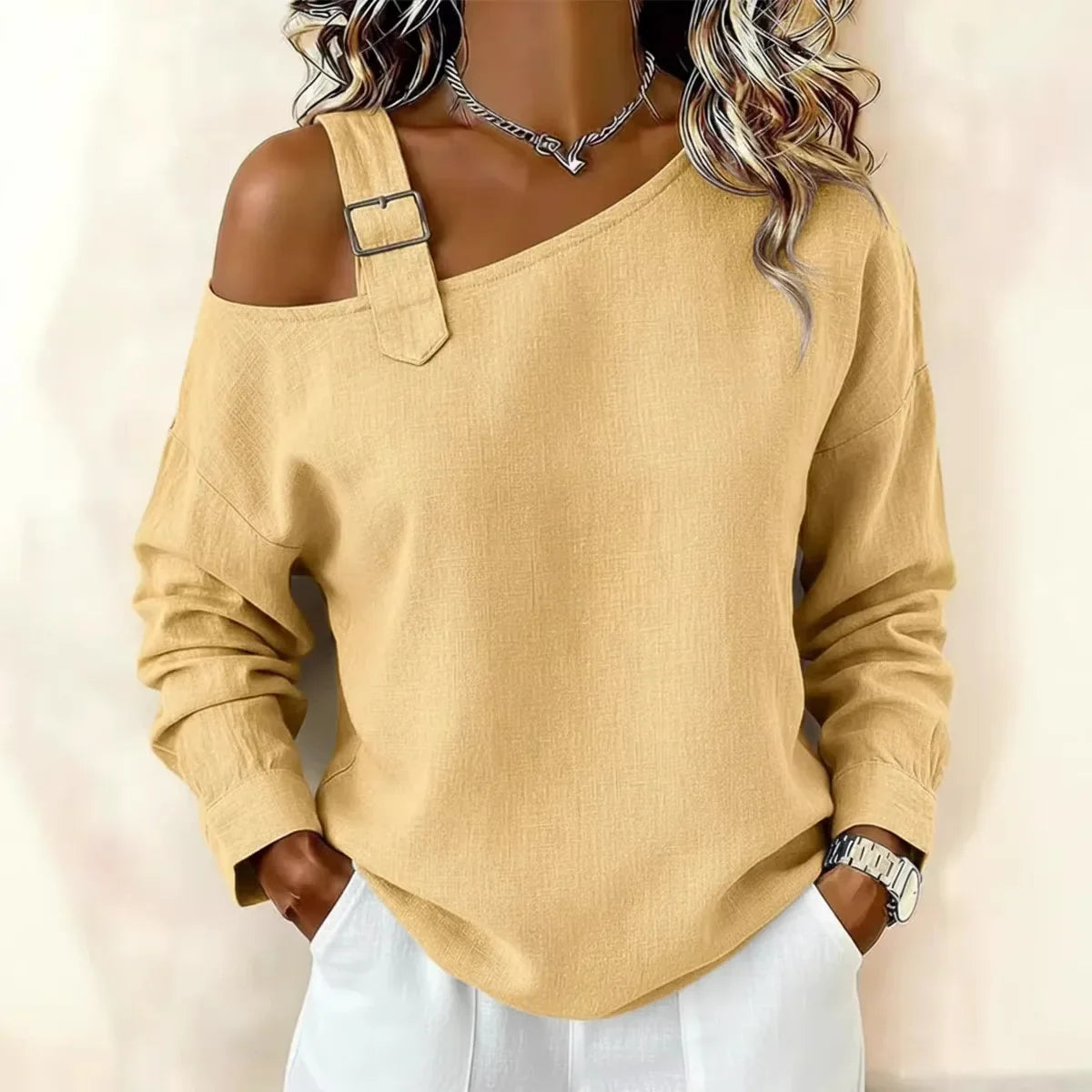 Fashion New Women's Top T Shirt Spring Autumn Elegant Casual White