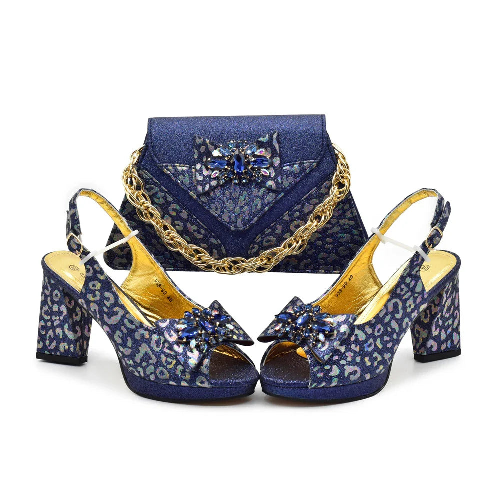 New Italian Shoe and Bag Set New HCV1-2