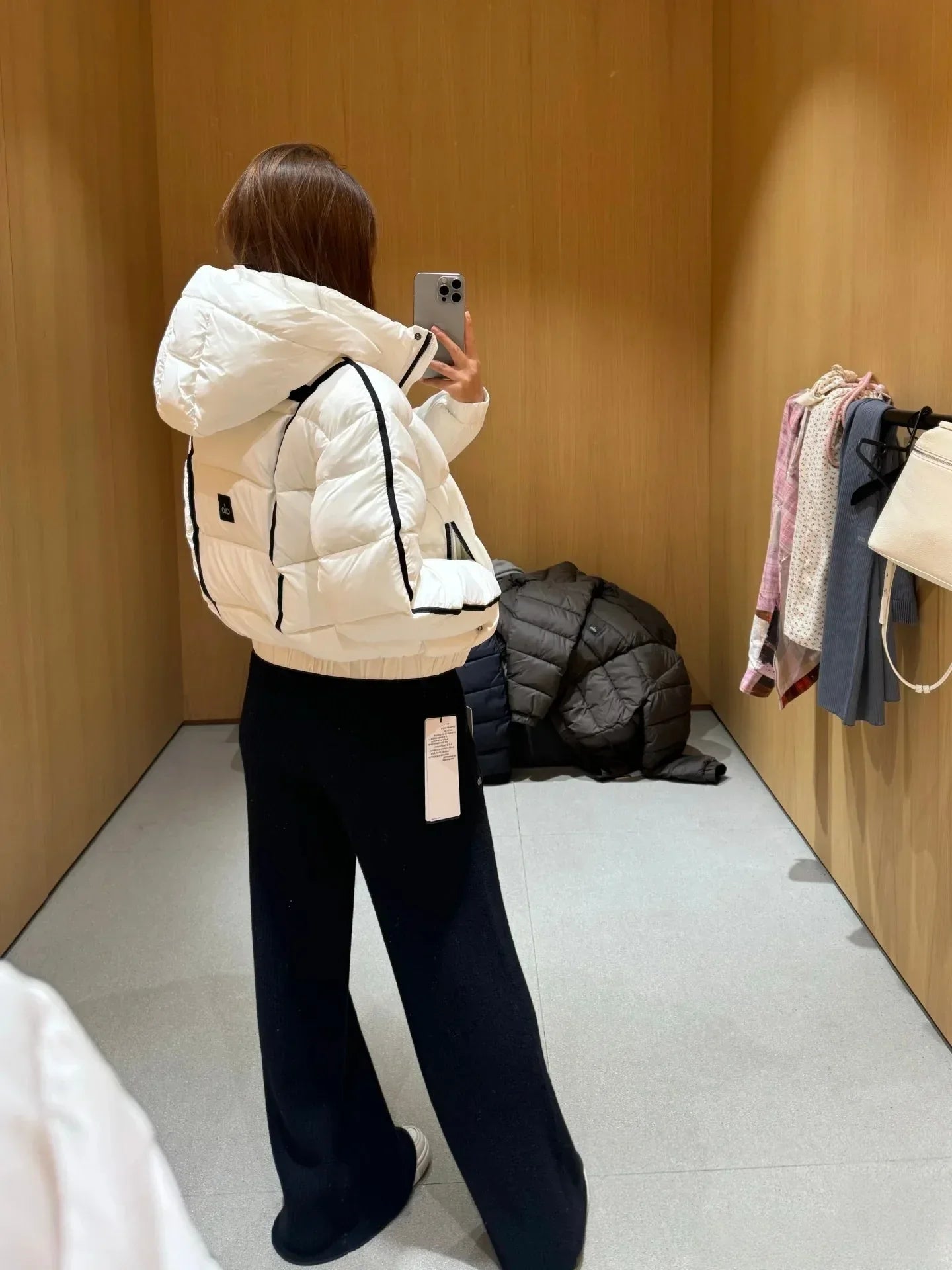 White Winter Jacket for Women – Hooded Thick Warm Padded Coat