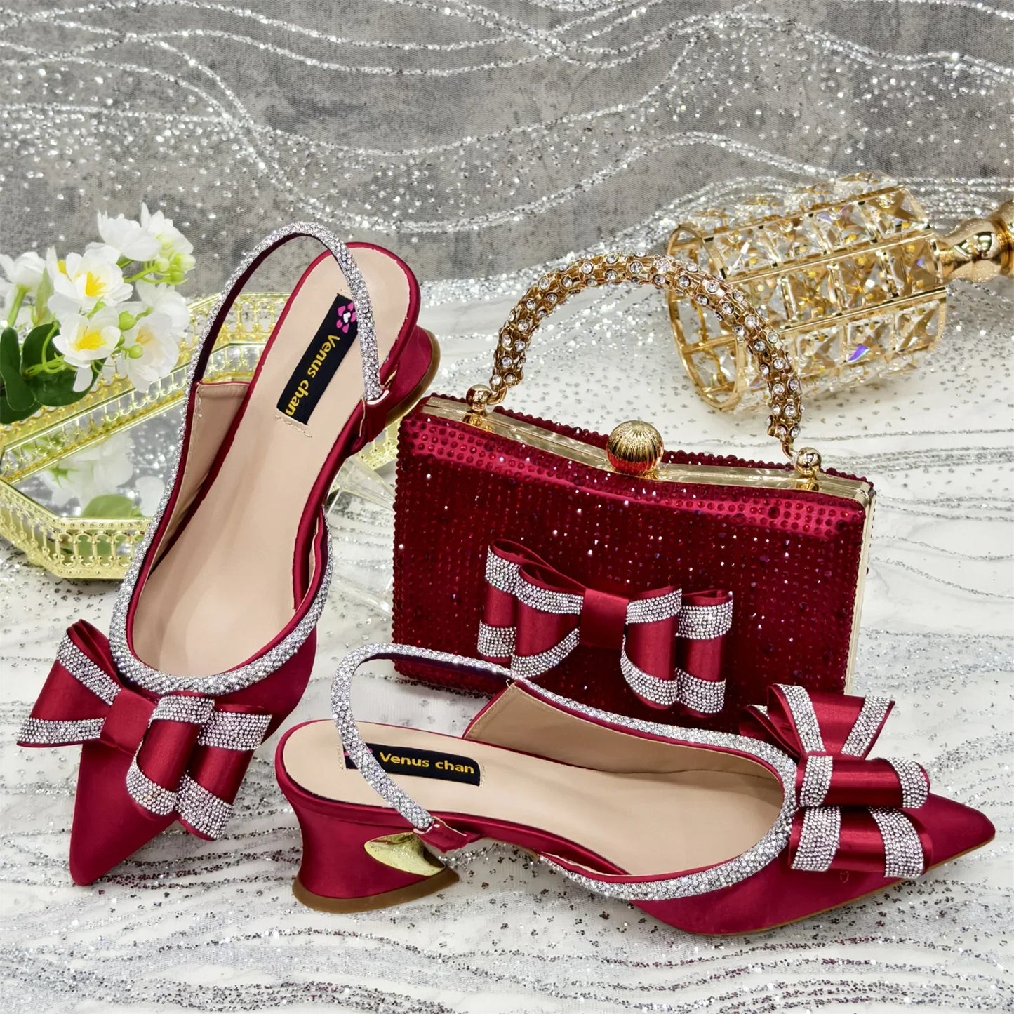 Lastest Italian Ladies Shoes with Matching Bag Set ED115
