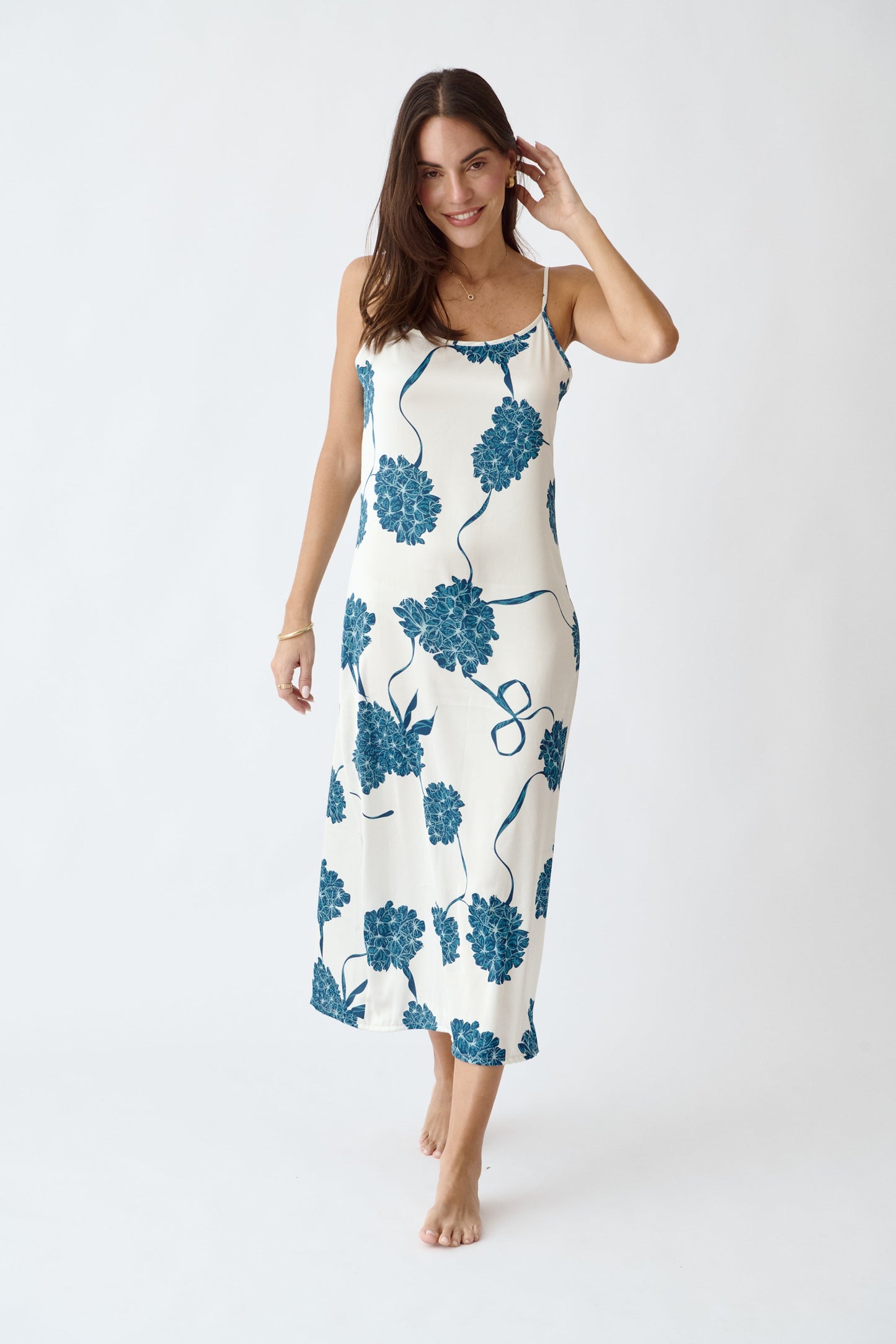 Washable Silk Kimono & Dress Set - Blossom