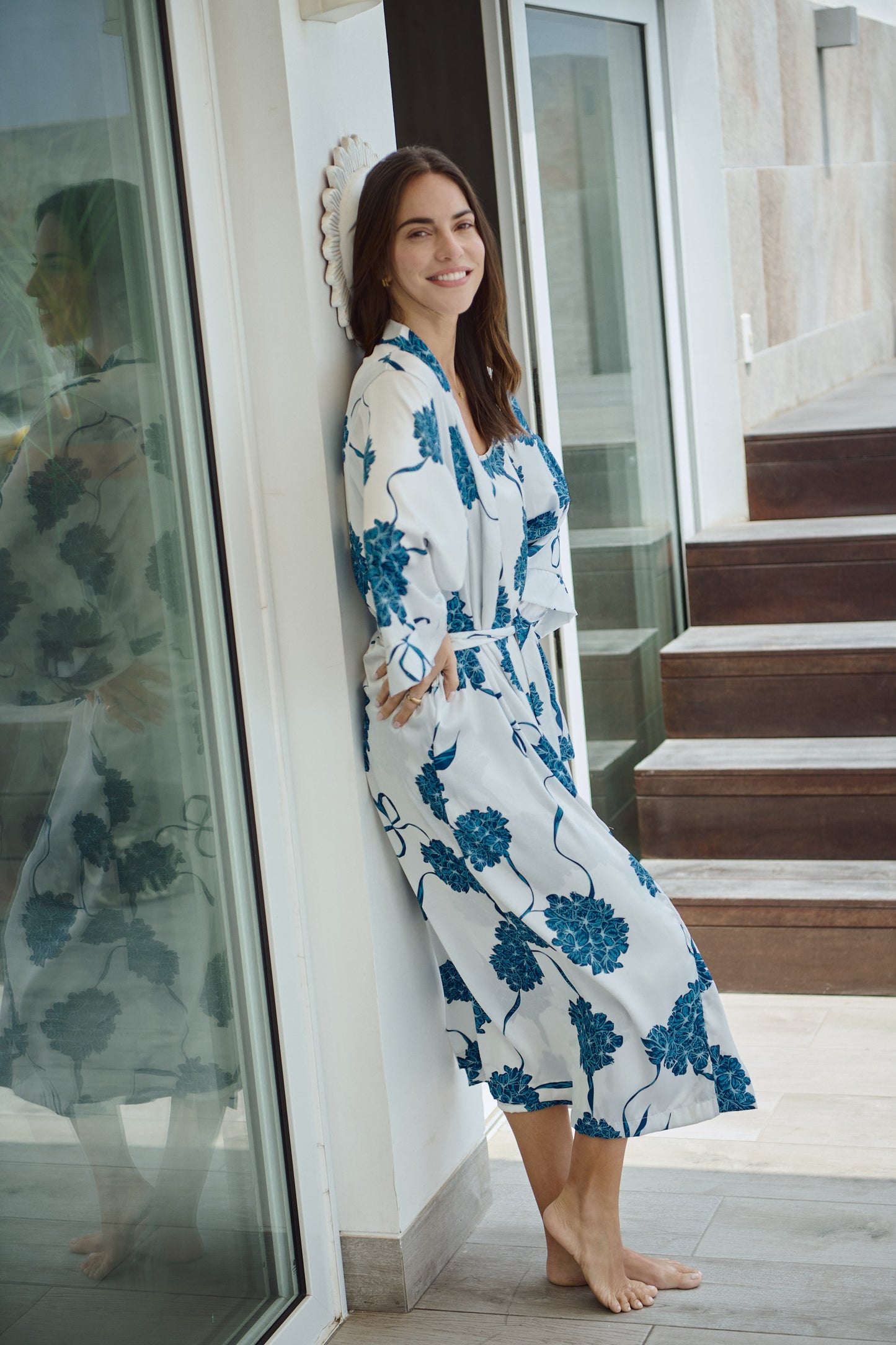 Washable Silk Kimono & Dress Set - Blossom