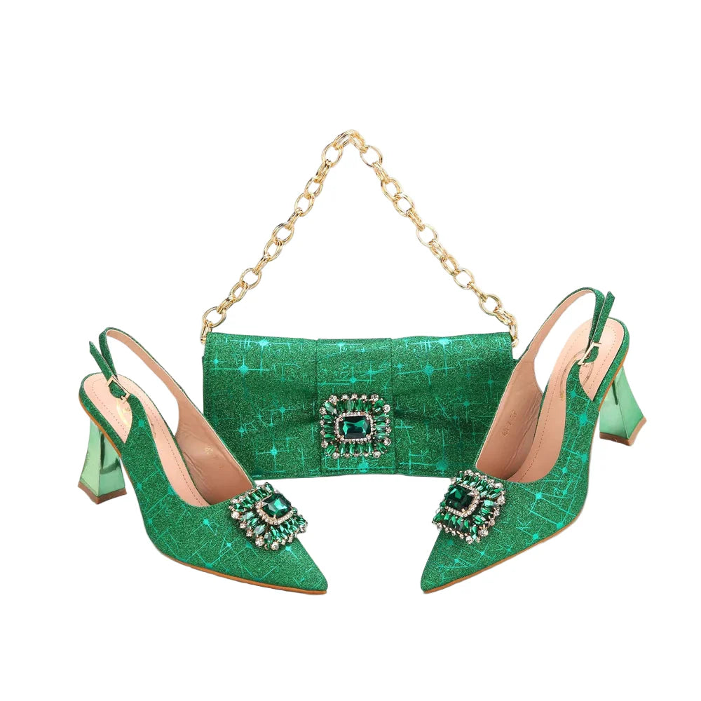 Lastest Italian Ladies Shoes with Matching Bag Set HMA1-14
