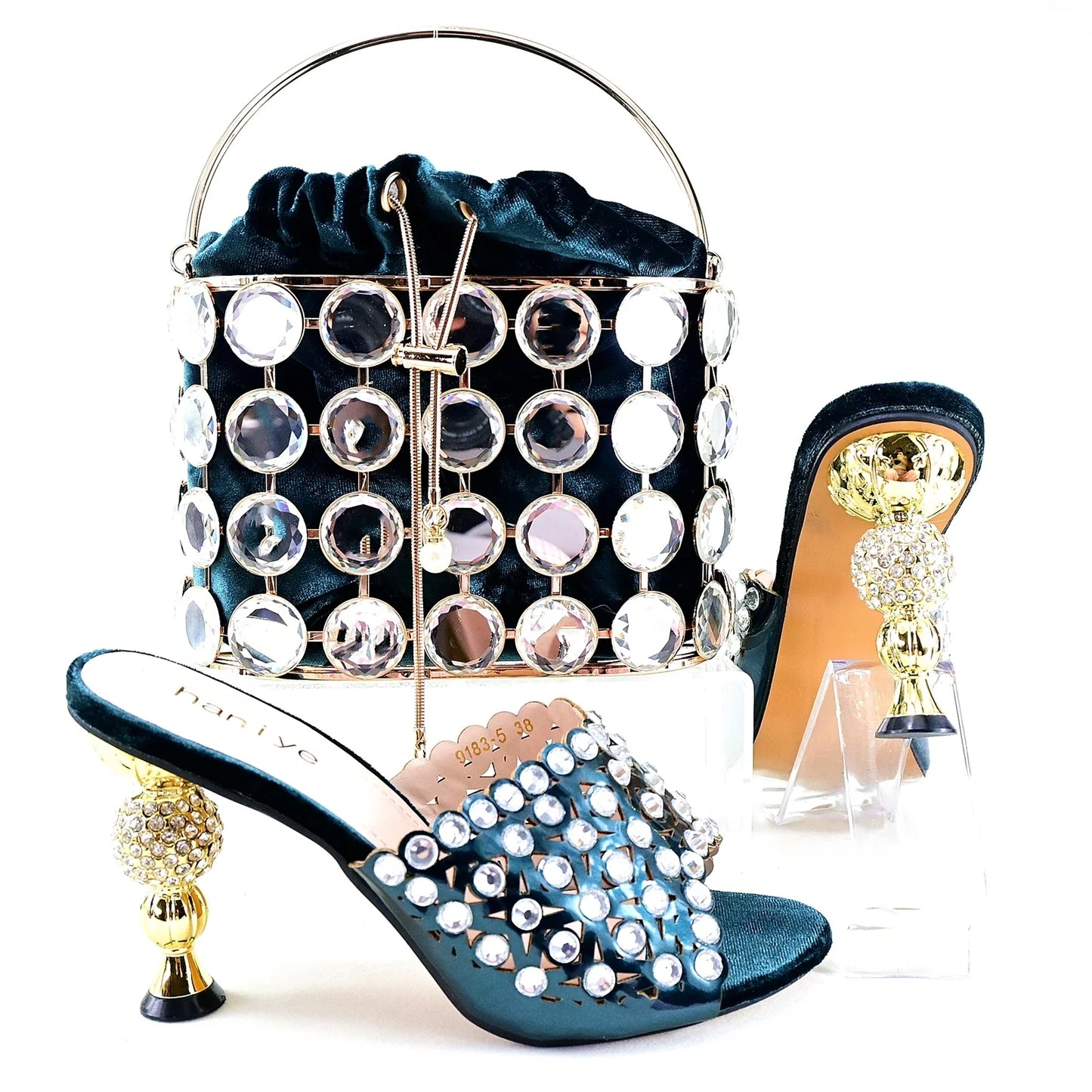 Lastest Italian Style Ladies Shoes with Matching Bag Set HRT1-26