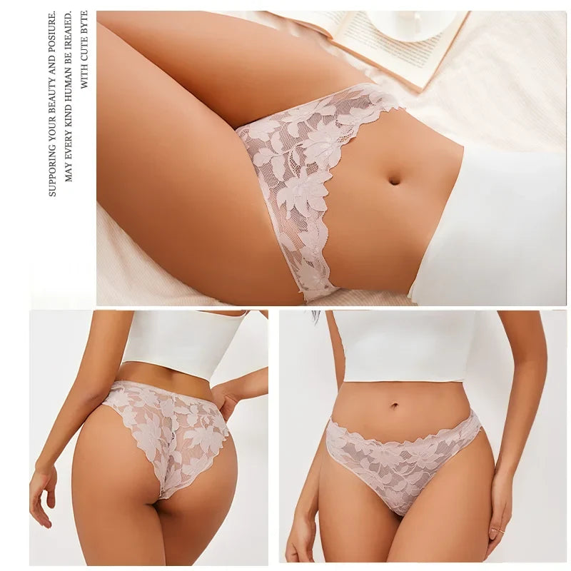 Sexy Floral Lace Underwire Bras Panties Sets Hollow Out See-Through Romantic Lingerie Underwear Sexy Women Panties S-XL