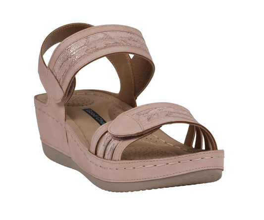 Samar Blush Wedge Sandals