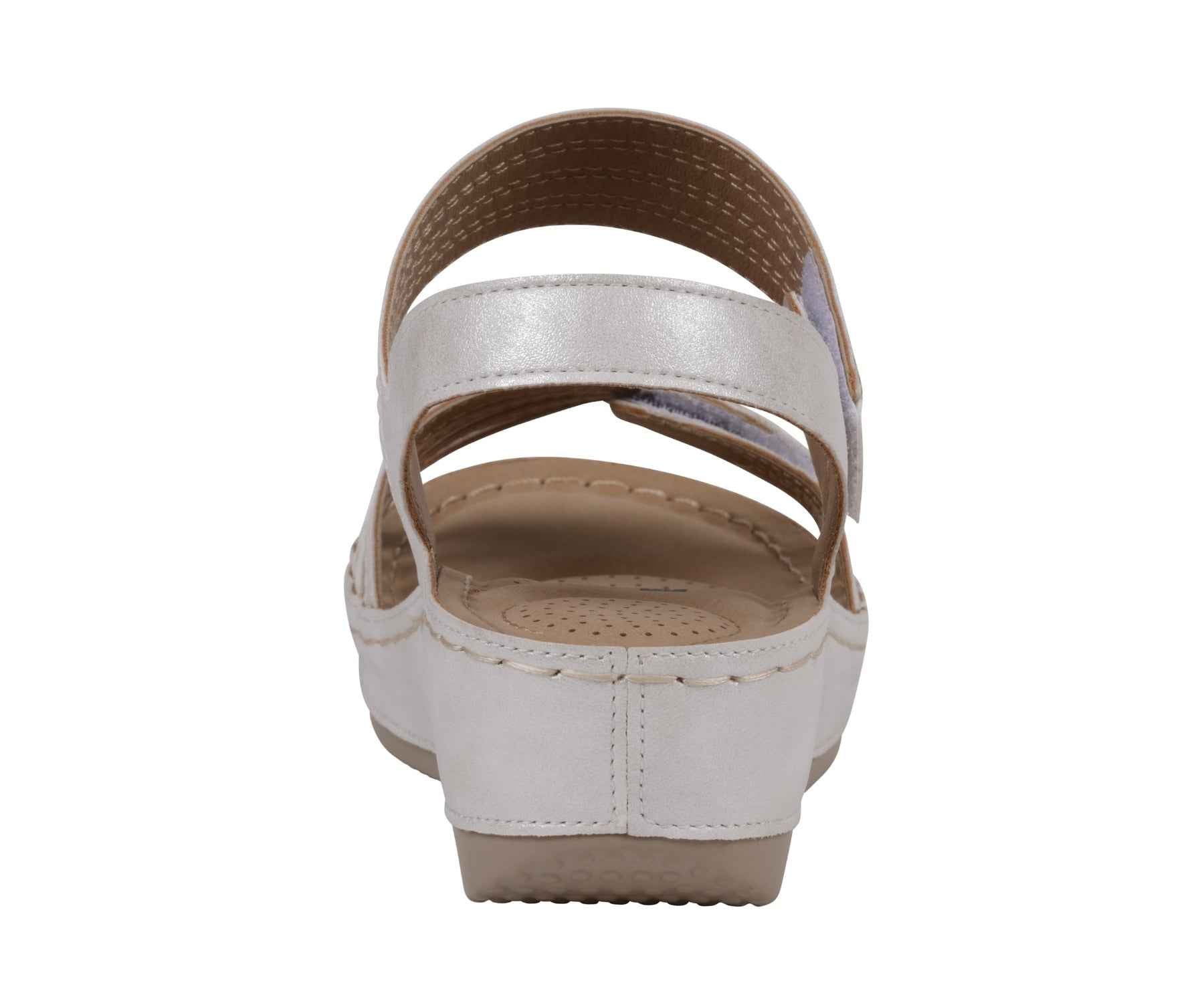Samar White Wedge Sandals