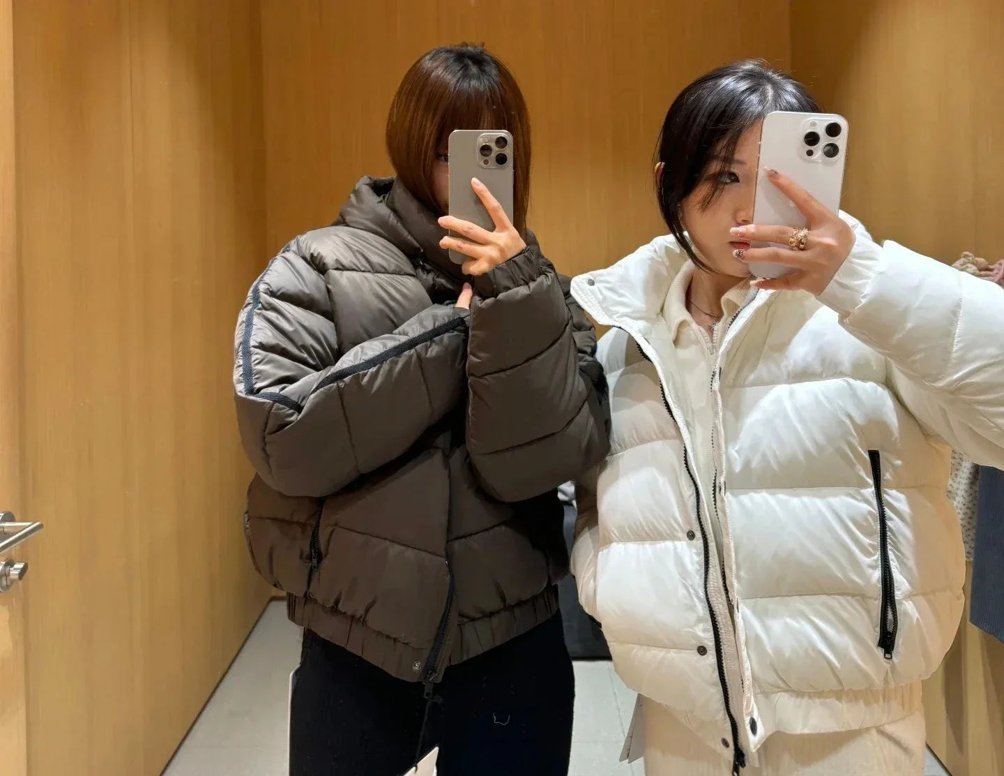 White Winter Jacket for Women – Hooded Thick Warm Padded Coat