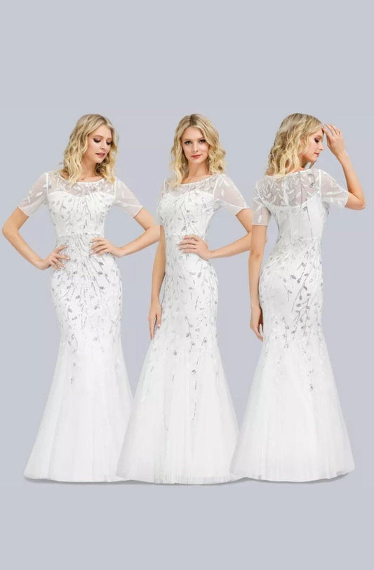 Elegant Ever-pretty tulle evening wedding party dress