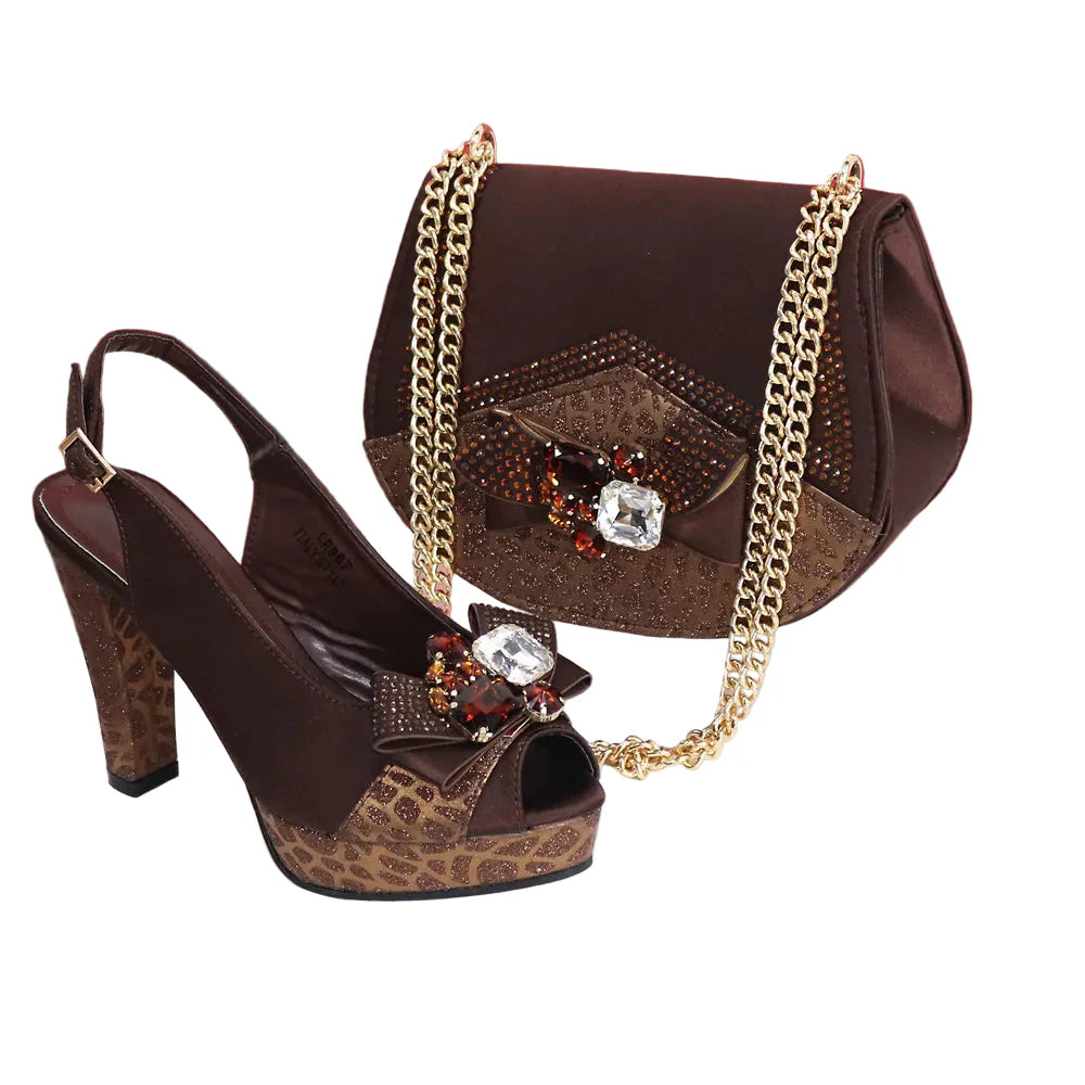 New Fashion Evening Shoes and Bag Italian Design