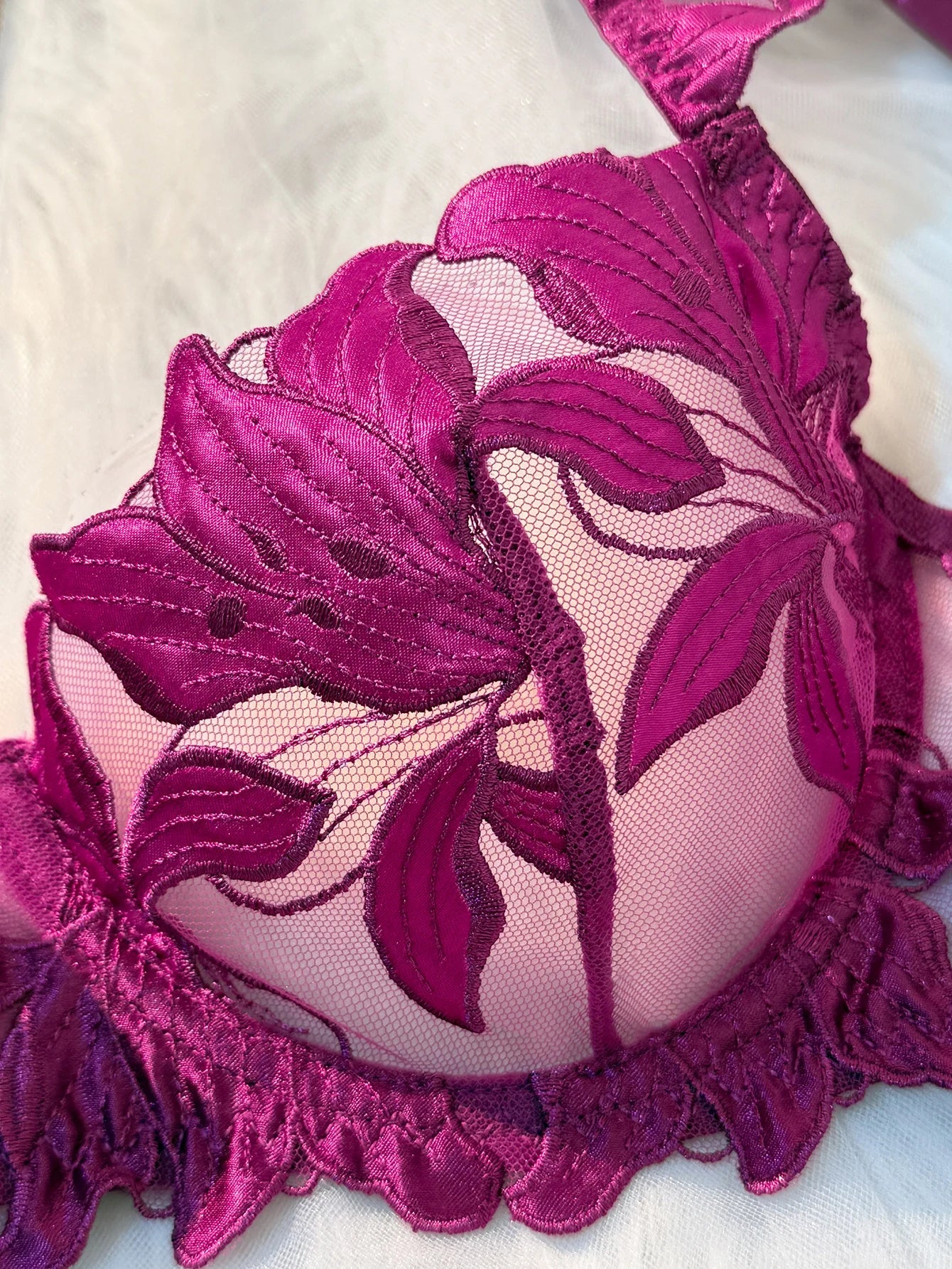 Fairy Lingerie Floral Valentine Charming Brief Panty Underwear Sexy Nighty Fancy Underwear Brief Set for Lady See Through Bra