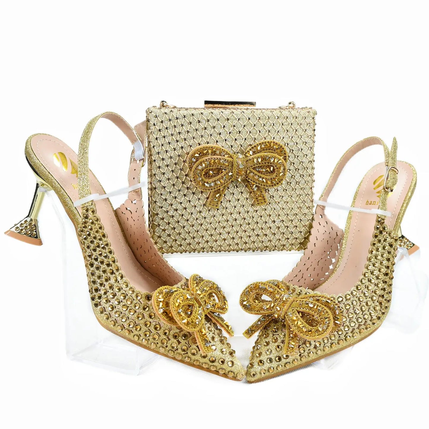 Italian gold Shoes And Bag Sets HTG1-9