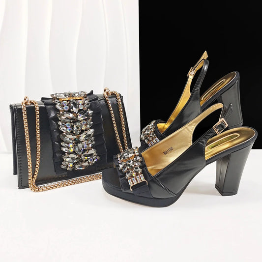 Lastest Italian Shoes with Matching Bag Set HFG1-2