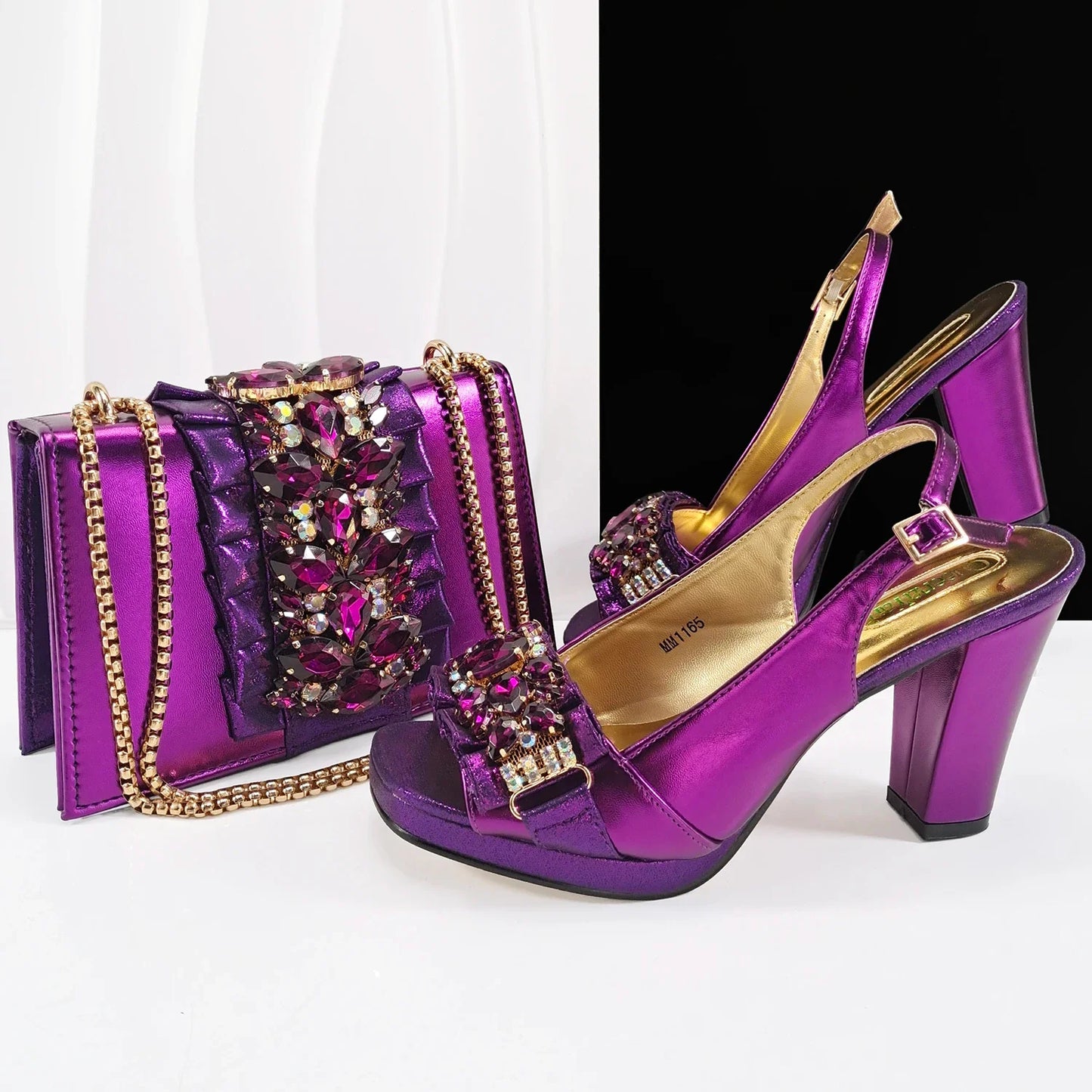 Lastest Italian Shoes with Matching Bag Set HFG1-2